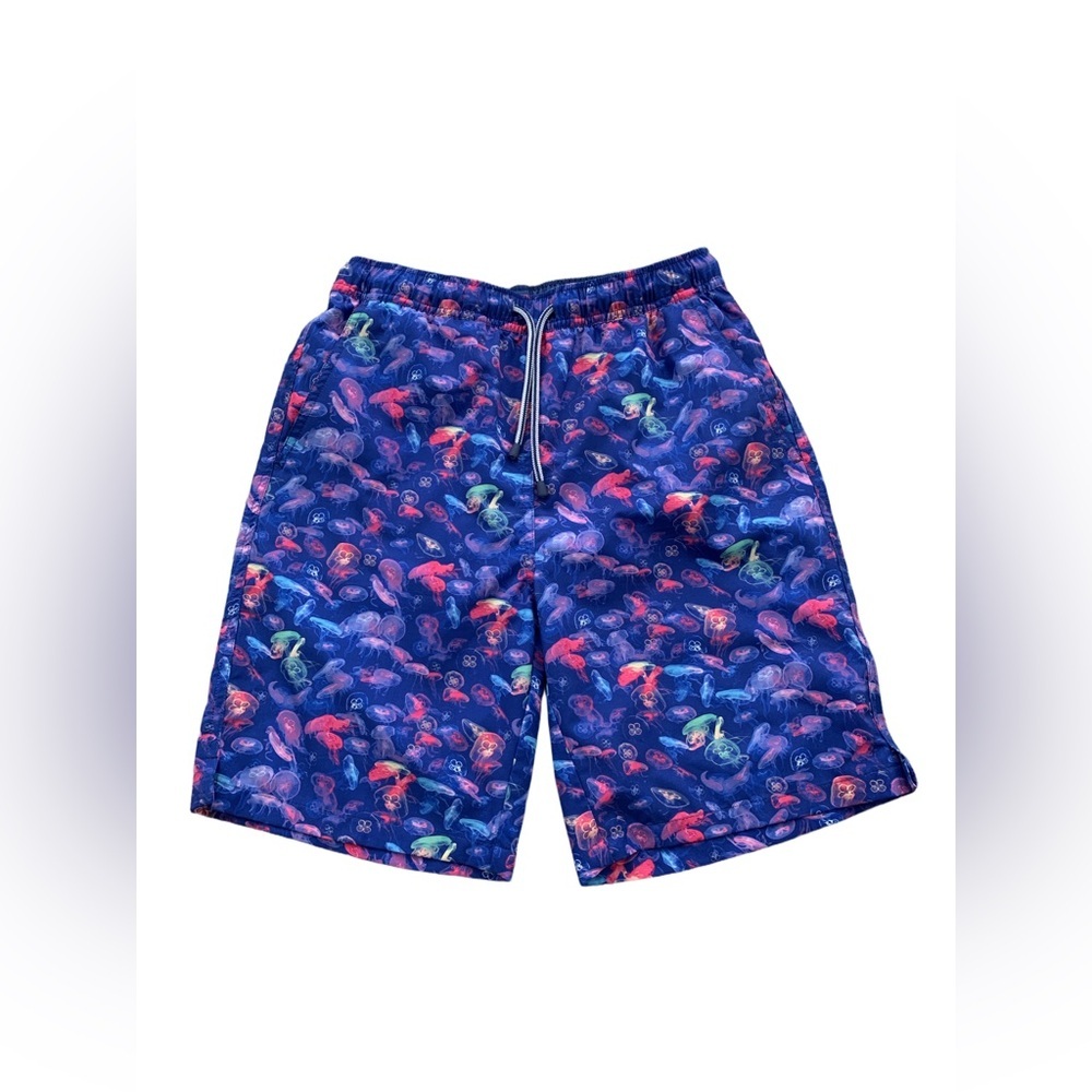 Peter Millar Men’s Size Small Moon Jellies Colorful Neon Jellyfish Swim Trunks